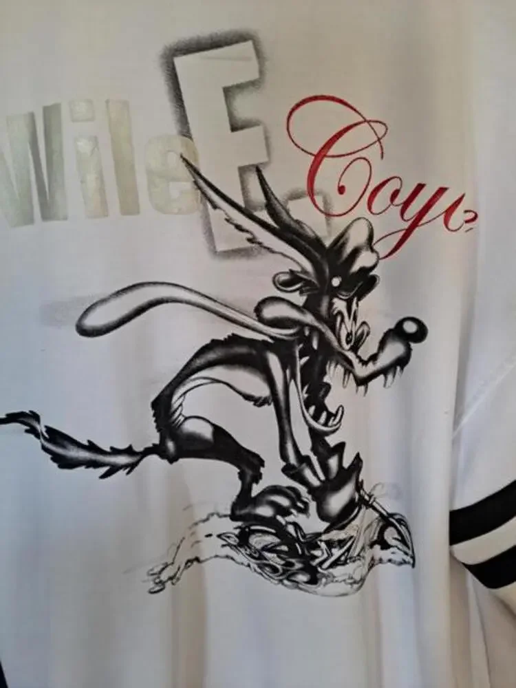 Vintage Lot 20 Wile E Coyote‎ Short Sleeve Full Zip Jacket Size XL